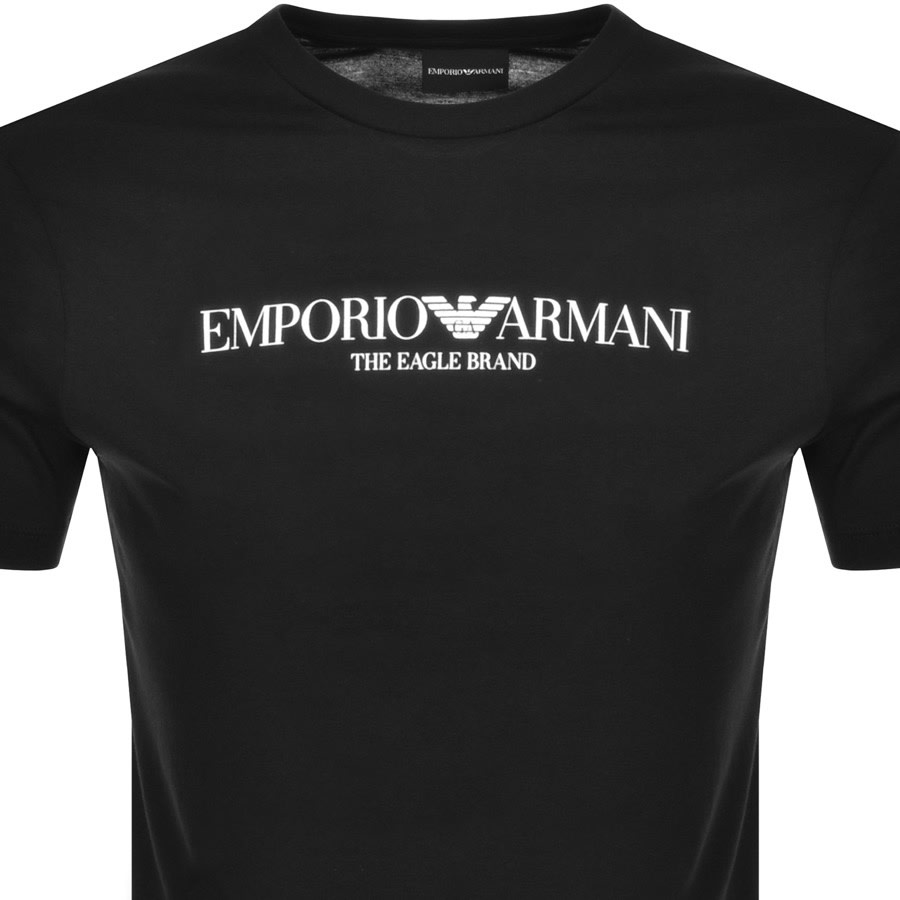 Alternative Image for ProductEmporio Armani Crew Neck Logo T Shirt Black2